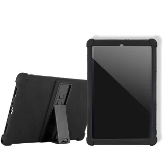 【VXTRA】三星 Galaxy Tab S6 Lite 10.4吋 全包覆矽膠防摔支架保護軟套-黑 P610 P615 P613 P619 P620 P625