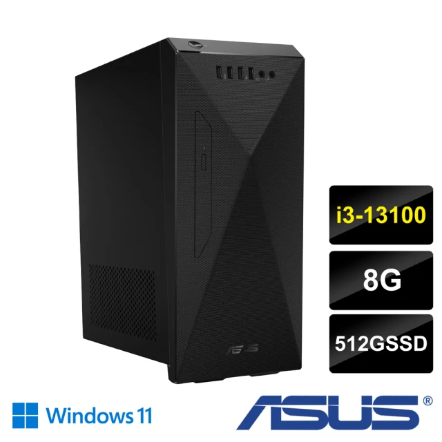 ASUS 華碩 13代四核效能電腦(H-S501ME/i3-13100/8G/512GSSD/W11/三年保)