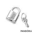 【Pandora官方直營】925銀掛鎖鑰匙吊飾