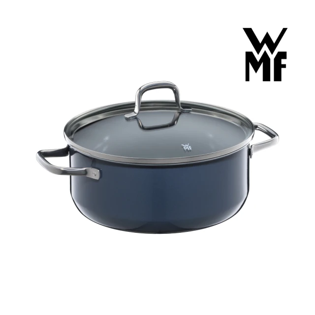 WMF Fusiontec Essential低身湯鍋24CM(藏藍色4.4L)