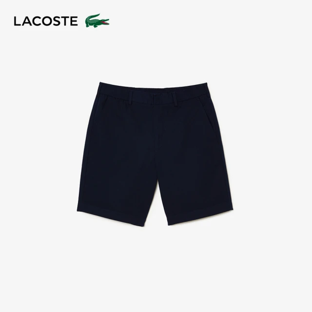 LACOSTELACOSTE 男裝-常規版型斜紋百慕達短褲(海軍藍)