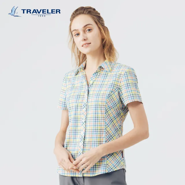 【TRAVELER 旅行者】24SS女款涼感彈性抗UV襯衫_241TR725(超透氣/四面彈/吸濕排汗)