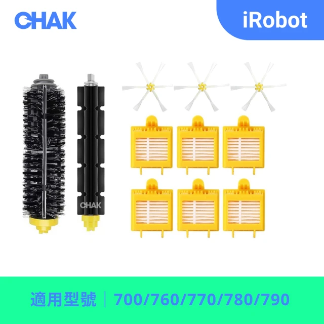 iRobot iRobot Roomba 700/760/770/780/790系列 副廠掃地機器人配件耗材超值組(主刷x1 邊刷x3 濾網x6)