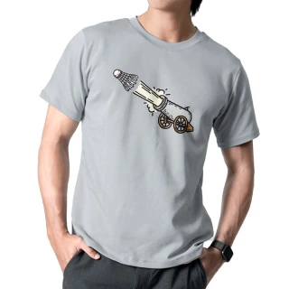 【MISPORT 運動迷】台灣製 運動上衣 T恤-羽球加農砲(MIT立體機能棉衣 排汗衣)