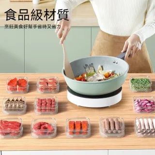 【茉家】安心材質PP透明食物分裝保鮮盒(大號3入)