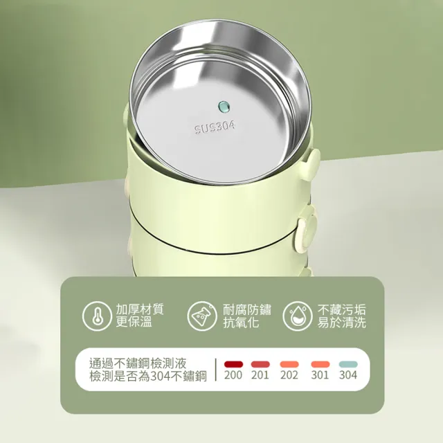 【SUNORO】304不鏽鋼 雙層保溫防燙便當盒 可微波飯盒1800ML兩層裝(鮮盒/午餐盒/午餐碗)
