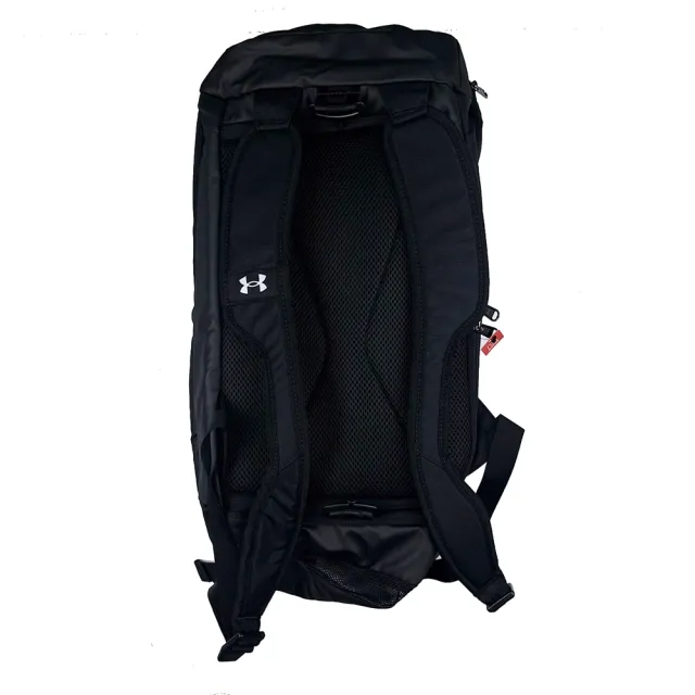 【UNDER ARMOUR】後背斜背兩用旅行袋55x27x24cm約40L黑X銀標(1361225001)