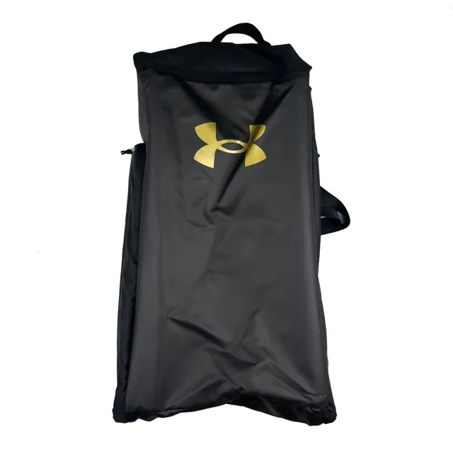 【UNDER ARMOUR】後背雙用旅行袋55x40x28cm約40L黑X金標(1381920001)