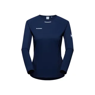 【Mammut 長毛象】Aenergy FL Longsleeve AF W 輕量抗菌長袖排汗衣 海洋藍 女款 #1016-01360