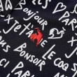 【LE COQ SPORTIF 公雞】高爾夫系列 女款藏青色塗鴉感文字高機能抗UV短袖POLO衫法國設計師款 QLT2J218
