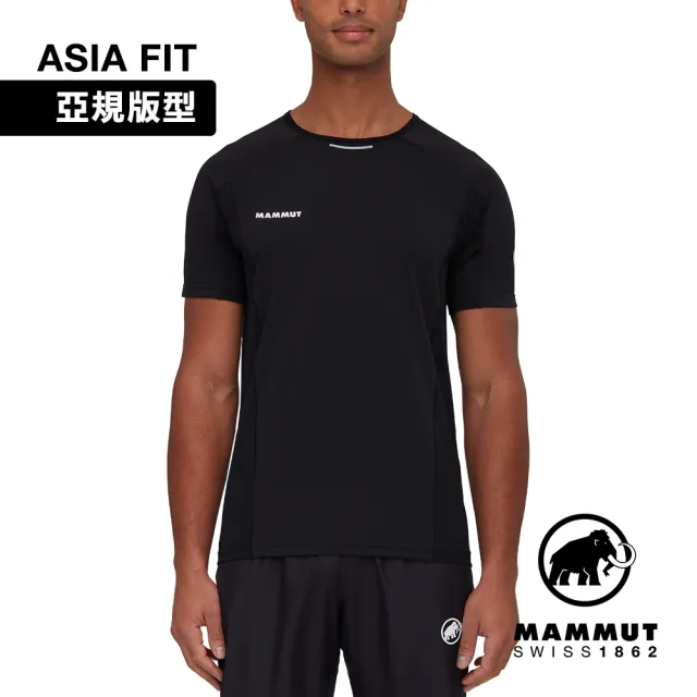 【Mammut 長毛象】Aenergy FL T-Shirt AF Men 抗菌短袖排汗衣 黑色 男款 #1017-04980