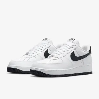 【NIKE 耐吉】運動鞋 休閒鞋 男鞋 AIR FORCE 1 07 White Black 白 黑 低筒 皮革 AF1(FQ4296101)