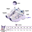 【SANRIO 三麗鷗】16.5-20cm童鞋 閃亮金蔥復古魔鬼氈輕量減壓休閒運動老爹鞋(紫.粉色)