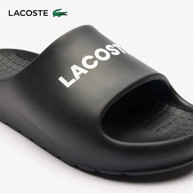 【LACOSTE】男鞋-厚底拖鞋(黑色)