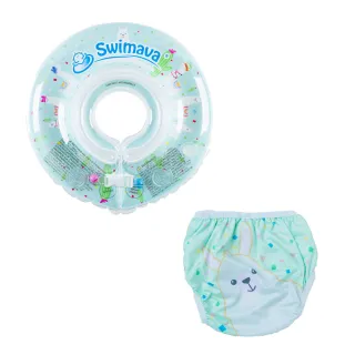 【Swimava】英國Swimava G1+S1草泥馬嬰兒游泳脖圈/泳褲套裝組-標準尺寸(寶寶泳圈、寶寶泳褲)