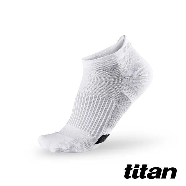 【titan 太肯】薄型功能慢跑襪 踝型 白/黑(馬拉松專用、健身房裝備 ~輕薄透氣)