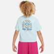 【NIKE 耐吉】上衣 童裝 大童 女童 短袖上衣 運動 G NSW TEE OC KC2 藍 FV5495-474