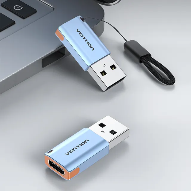 【VENTION 威迅】CUA 系列 USB 3.1 A公 對 C母 轉接頭 鋁合金款