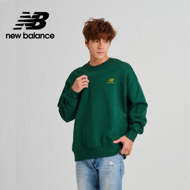 NEW BALANCE SDS背面插畫長袖上衣大學T_AMT33365NWG_男性_綠色