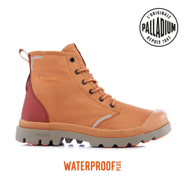 【Palladium】PAMPA LITE+ RCYCL WP+再生纖維輕量防水靴/休閒鞋-男鞋/女鞋-橘紅(76656-239)