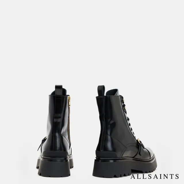 【ALLSAINTS】STELLAR 綁帶牛皮短靴軍靴 WF724X