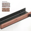 【zozo】居家胡桃木置物架-20cm(免打孔釘牆兩用/壁掛置物架/浴室置物架)