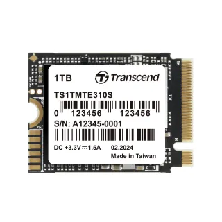 【Transcend 創見】MTE310S 1TB M.2 2230 PCIe Gen4x4 SSD固態硬碟(TS1TMTE310S)