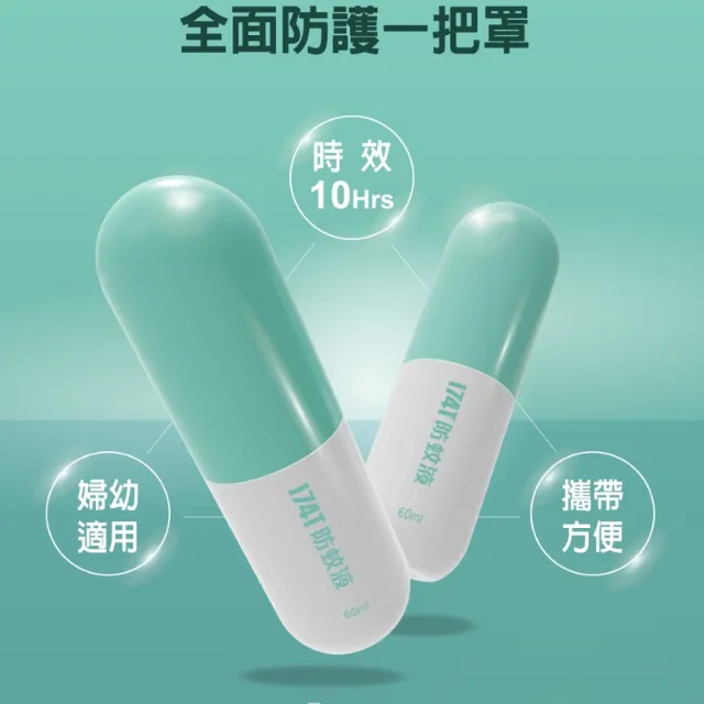 【174T】派卡瑞丁 Picaridin 20% 防蚊液 60 ml 1入(防台灣鋏蠓 小黑蚊)