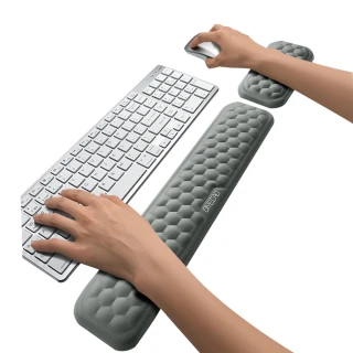 【SUNLY】按摩記憶棉舒壓鍵盤滑鼠墊套組(滑鼠墊 紓壓墊 護腕墊 鼠標墊)