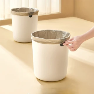 【Dagebeno荷生活】大容量圓桶型大開口垃圾筒 免壓圈收納圓孔設計簡約垃圾桶(小號1入)