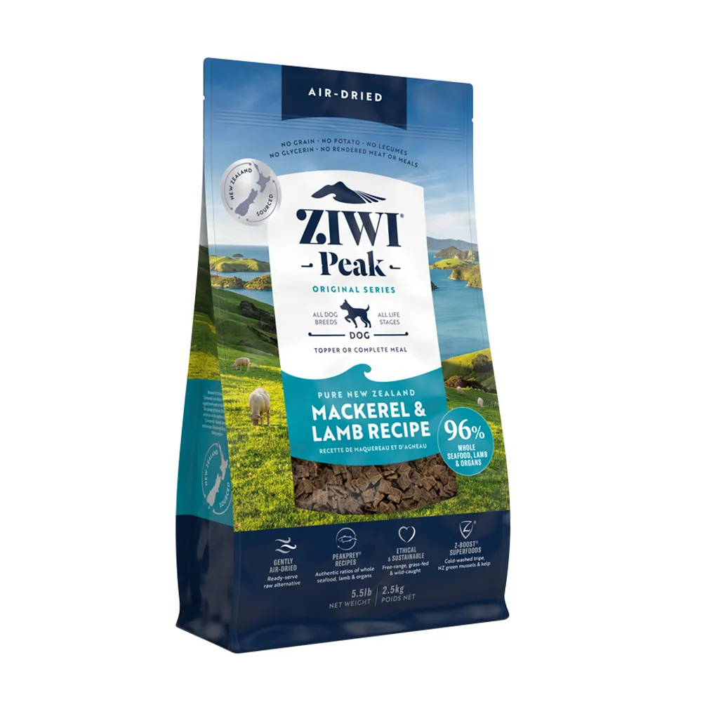 【ZIWI巔峰】鮮肉狗糧-鯖魚羊肉 2.5kg(寵物食品/狗飼料/犬糧/全齡犬/生食/肉片)