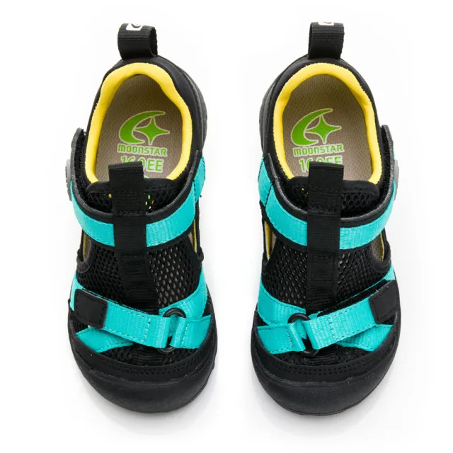 【MOONSTAR 月星】童鞋Hi系列十大機能透氣速乾運動鞋(黑、藍)