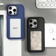 【Reinkstone】iPhone 15 Pro 無插電 百變電子墨水手機殼 支架款 藍色(手機殼 電子墨水 手機支架 鏡框架)