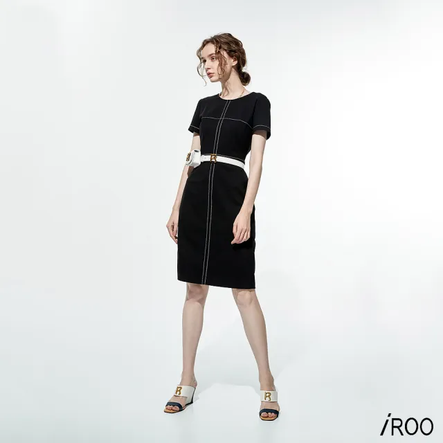 【iROO】後V領簡約洋裝