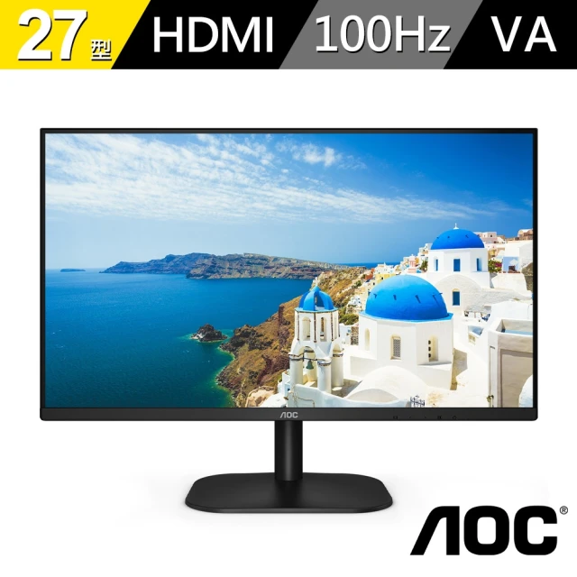 【AOC】(2入組)27B2HM2 27型 VA 100Hz平面窄邊框螢幕(HDMI/4ms)
