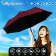 【雙龍牌】買一送一UC日系降溫無敵小折傘 黑膠雨傘(超輕量抗UV陽傘超撥水防風手開傘B1943)