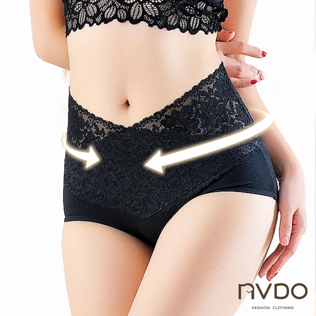 NVDO 6件-收腹美臀高腰蕾絲內褲(L-2XL/顏色隨機/