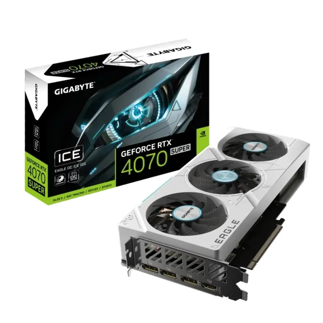 【GIGABYTE 技嘉】RTX4070S+850W★ GeForce RTX4070 SUPER EAGLE OC ICE 12G 顯示卡+UD850GM PG5電源(組合)