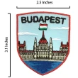 【A-ONE 匯旺】匈牙利布達佩斯 賽納河 塞切尼鏈橋冰箱磁鐵+匈牙利 布達佩斯刺繡徽章2件組(C90+230)