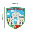 【A-ONE 匯旺】葡萄牙 里斯本四寶世界旅行磁鐵+葡萄牙 商業廣場刺繡徽章2件組彩色磁鐵 冰箱磁鐵(C14+351)