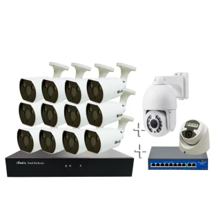 【I-Family】POE專用32路式雙硬碟槽套裝監視系統自行選購3-8百萬鏡頭&交換器(IF-806)