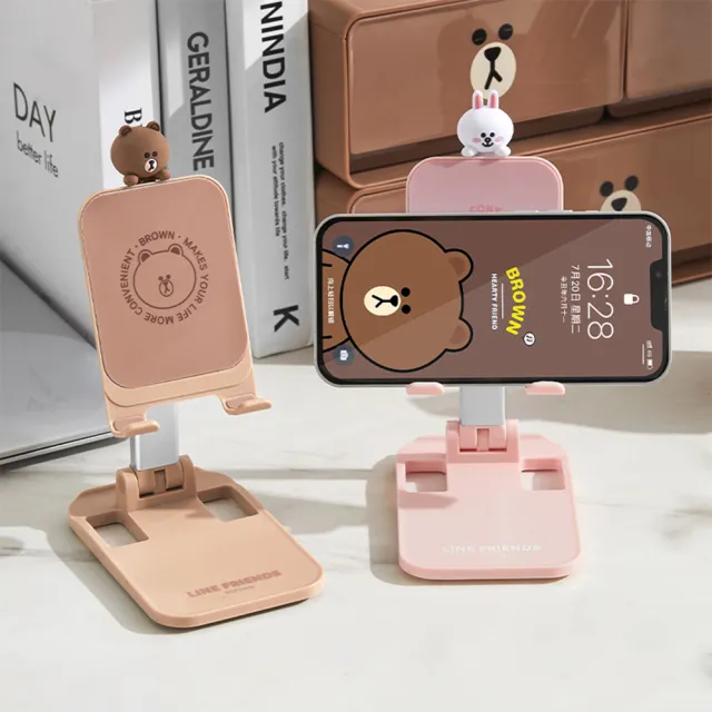 【LINE FRIENDS】熊大兔兔莎莉輕巧手機折疊支架手機架(桌上型手機支架)