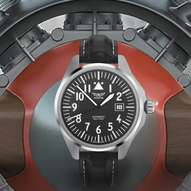 【AVIATOR 飛行員】AIRACOBRA P43 飛行風格 機械錶 男錶 手錶(V.3.39.0.333.4)