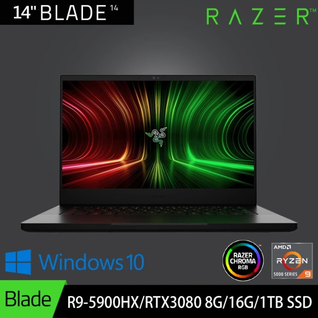 【Razer 雷蛇】★全新福利品★14吋R9電競筆電(Blade 14/R9-5900HX/RTX 3080/16GB/1TB SSD/QHD 165Hz)