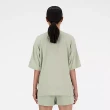 【NEW BALANCE】NB 短袖上衣 短袖上衣 寬鬆 休閒 寬版 女 綠色(WT41555OVN-F)