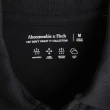 【Abercrombie & Fitch】AF A&F 經典刺繡麋鹿短袖Polo衫-黑色(春夏必備/平輸品)