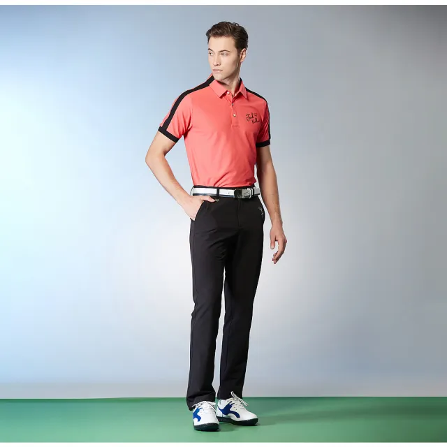 Jack Nicklaus 金熊】GOLF男款吸濕排汗彈性POLO衫/高爾夫球衫(紅色