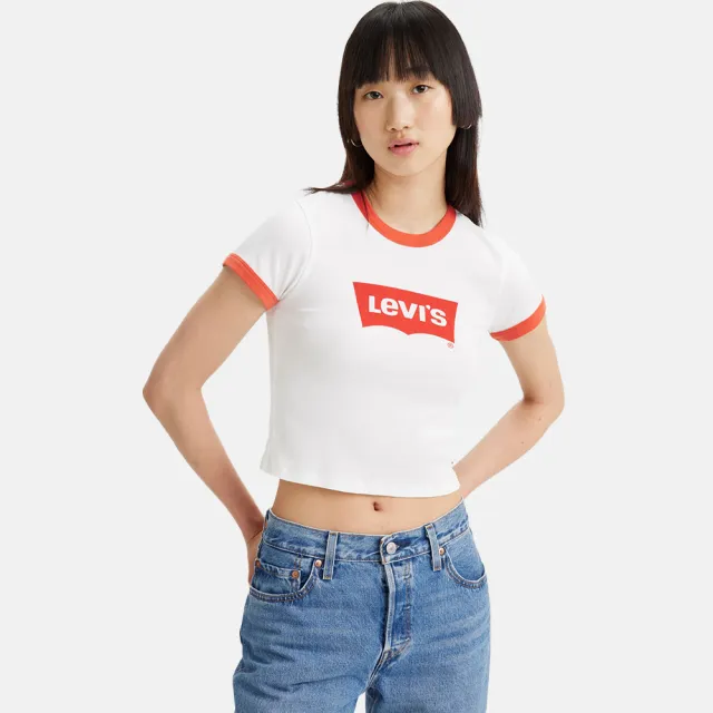 【LEVIS 官方旗艦】女生短T 大LOGO短袖 女生T恤 修身女T 女生短袖 Levis短袖 夏天短袖 網美短袖 多款任選