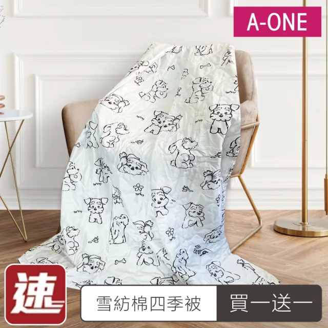 【A-ONE】速達 買一送一 台灣製 可水洗四季被 吸濕透氣(5 x 6尺 多款任選)