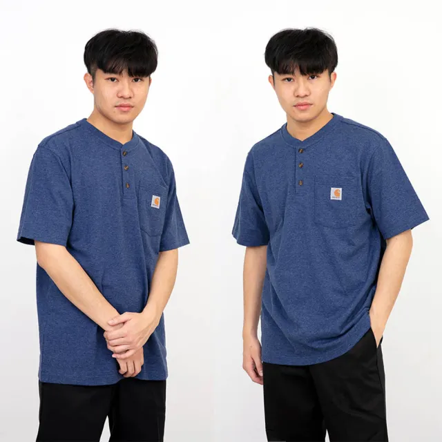 【carhartt】Carhartt K84 K87 短T 純棉 重磅 亨利領 口袋 卡哈  圓領 短袖 T恤 工裝(短袖 T恤9169)